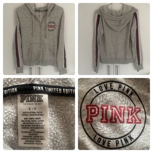 😊 _Victoria's Secret Pink Limited Edition Full Zip Hoodie - Size Small 💖